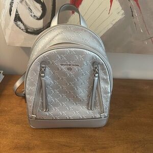 Silver Backpack by Michael Kors- New